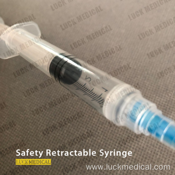 Disposable Safety Retractable Syringe Safe injection